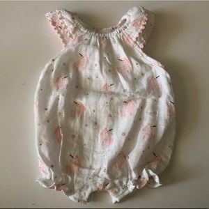 Mud Pie muslin unicorn bubble